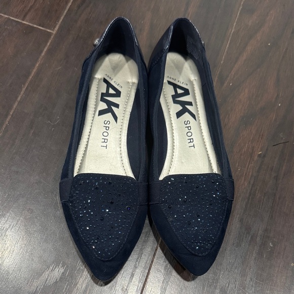 Anne Klein Navy Embellished Flats | Good Used Condition - Picture 3 of 15